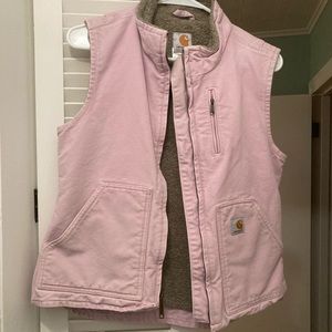 Baby Pink Sherpa Carhartt Vest Wms S